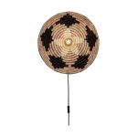 Good&Mojo Veggbelysning Andros Svart/Natural | Egnet for 1x E27 