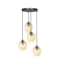 Emibig Pendel Lampe Istar Stål Svart | Egnet for 4x E27 - Max 10W